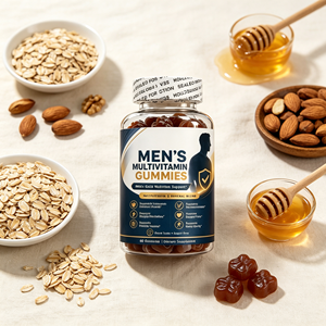 Iodine Iron Potassium Mineral Blend Full Spectrum Halal Folate Men's Multivitamin Gummies